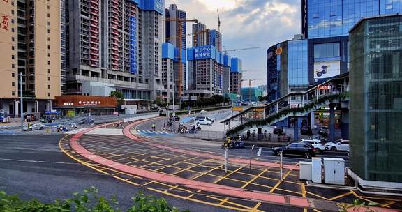 深圳龙华区城市航拍延时