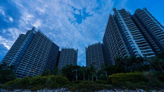 惠州十里银滩楼房建筑延时