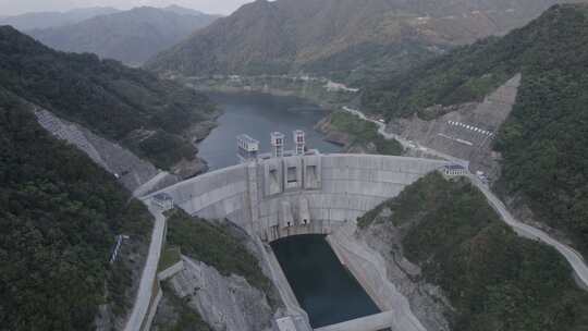 陕西三河口水坝湖泊水利工程水库南水北调