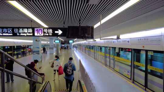 上海地铁人流视频素材