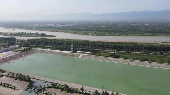 杨陵渭河湿地生态公园5视频素材模板下载