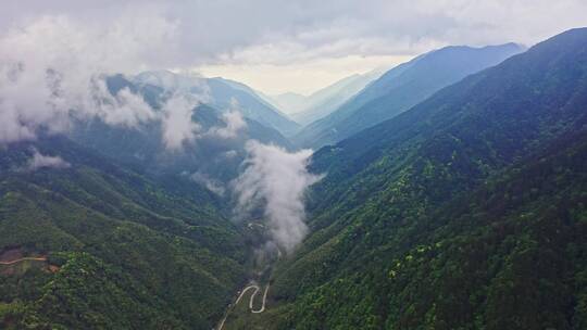 大山山脉云雾前进