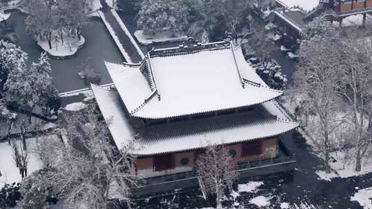 航拍洛阳白马寺雪景