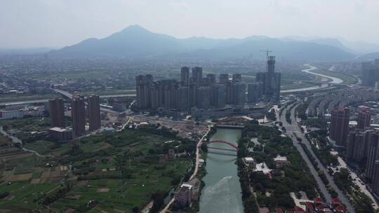 航拍莆田市区风景4K实拍视频