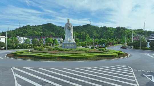 郴州汝城濂溪书院航拍素材