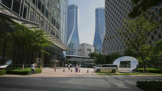 杭州来福士商城 城市建筑延时视频素材模板下载