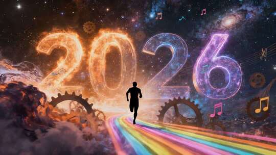 2026跨年奔跑励志震撼企业开场动画