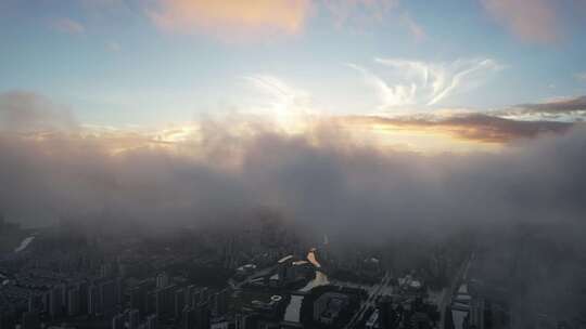 浙江温州城市风光航拍