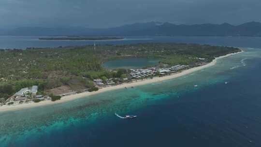 HDR印尼吉利群岛美诺岛屿海滨自然风光