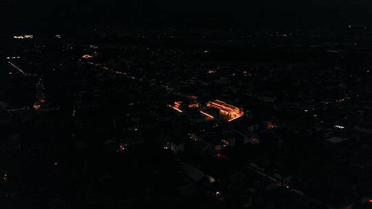 喜洲夜景航拍