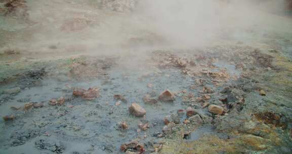 火山，溪流，蒸汽，冰岛