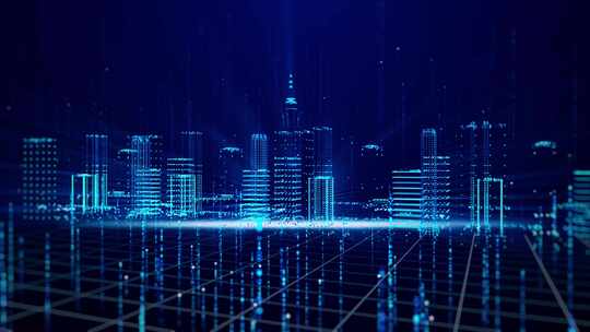 科技感数字城市景象