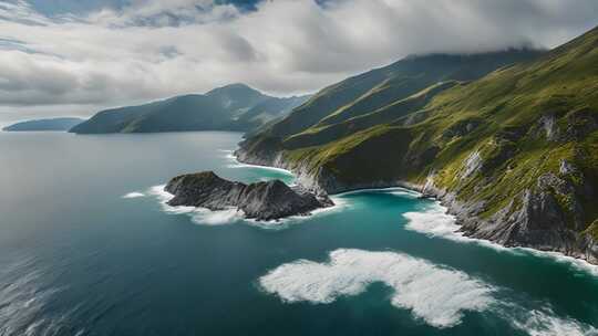 山海相依自然风光全景