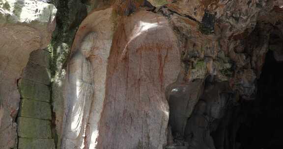 杭州西湖景点风光烟霞洞造像