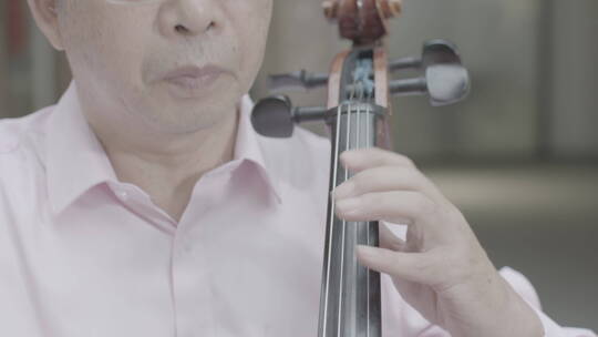 大提琴-指法特写视频素材模板下载