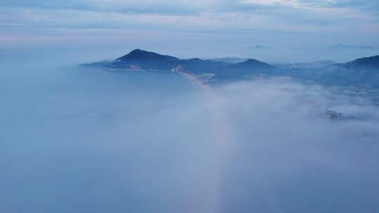 福建东山岛金銮湾云海日出航拍