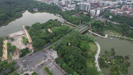 佛山千灯湖公园航拍