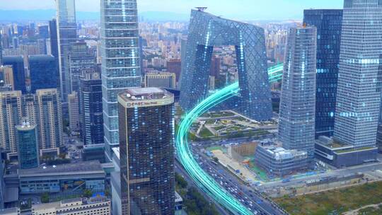 科技城市-科技北京-北京科技智慧城市视频素材模板下载