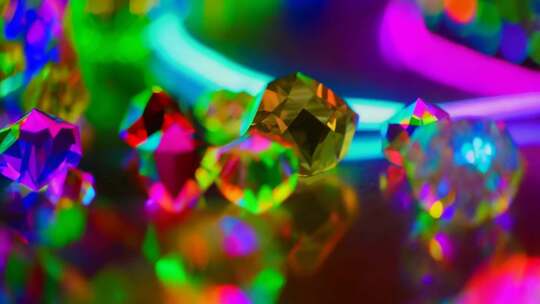 彩色钻石微距画面