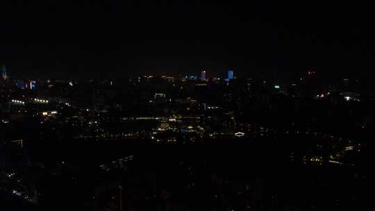 武汉武昌首义复兴片区夜晚大景航拍