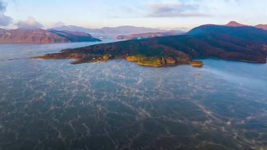 辽宁本溪桓龙湖海浩景观航拍延时