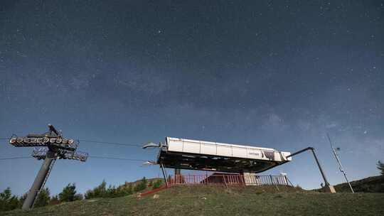 夏天崇礼喜鹊梁银河星空