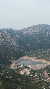 旅游景区青岛崂山5A景区竖屏航拍