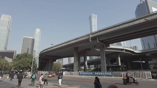 北京国贸站外景4K实拍
