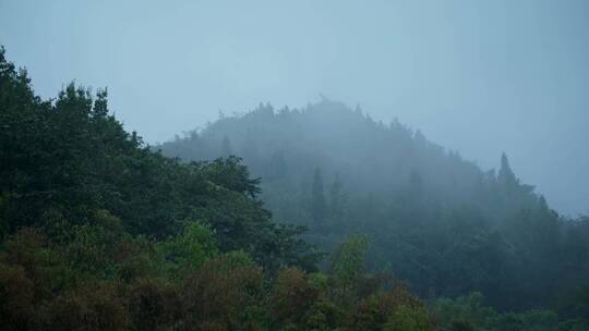 山林秋雨山雾