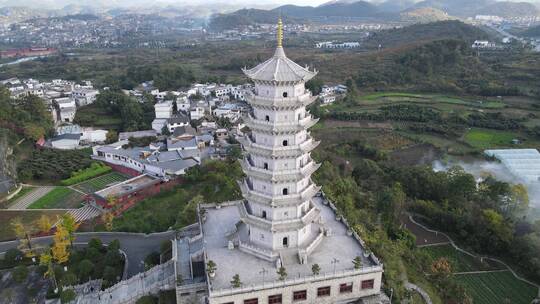 贵州贵阳大兴国寺大善塔航拍