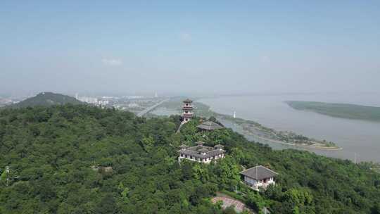 湖北鄂州市西山风景区航拍