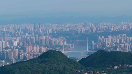 鸟瞰大重庆城市全景