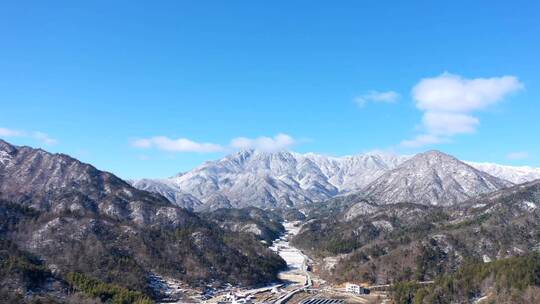 雪山航拍延时素材