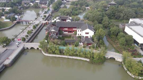 江西南昌八大三人梅湖景区航拍