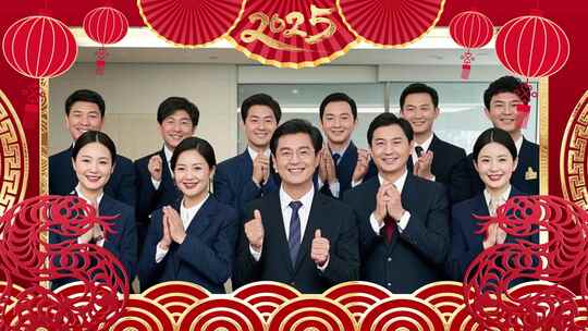 2025蛇年春节新年祝福拜年【无插件】AE视频素材教程下载