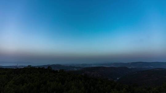 大自然风光日落转星空延时