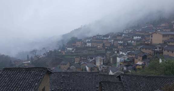 安徽阳产土楼古村落建筑风光