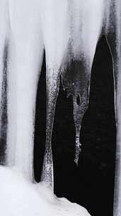 冰雪融化冰锥滴水升格