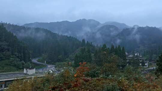 高清实拍眉山洪雅瓦屋山视频素材模板下载