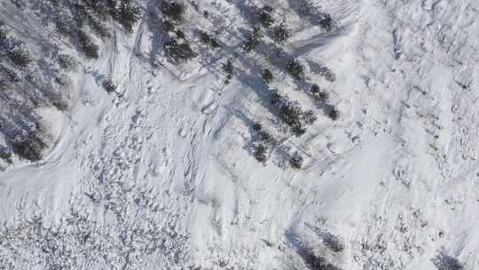 航拍黑龙江亚布力滑雪场高山石海风光