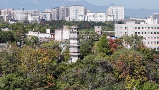 上饶五桂塔地标建筑航拍