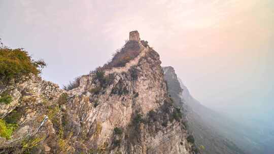 秋天北京司马台长城大气宣传片航拍风光