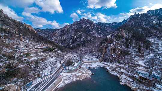 崂山雪景