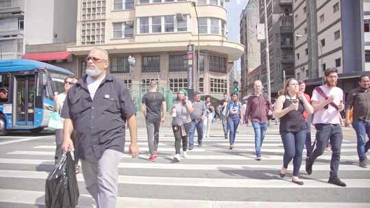 圣保罗街道人文视频视频素材模板下载