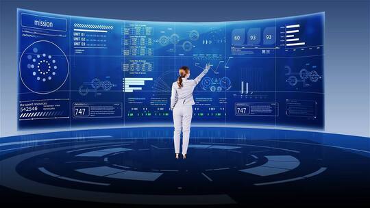 科技商务大屏幕虚拟数据展示AE模板