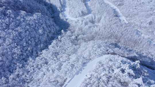 秦岭分水岭  冰雪世界