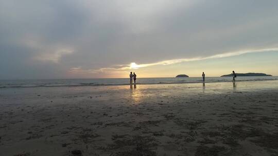 马来西亚仙本那海边黄昏风景