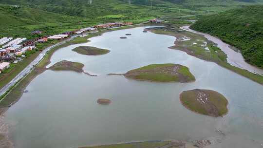 4K川西俄么塘景区自然风光航拍视频