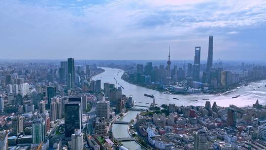 上海航拍风光视频素材模板下载