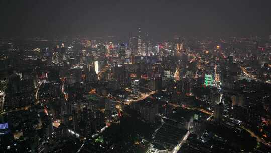 上海浦西夜景航拍